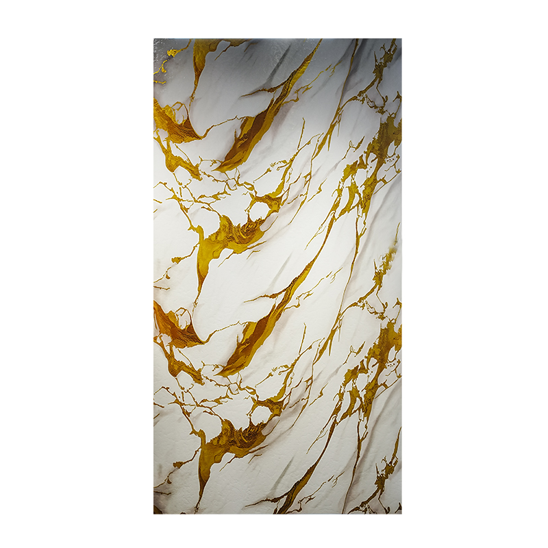 Luxurious White Gold Marble UV Coated Panel for Elegant Interiors​