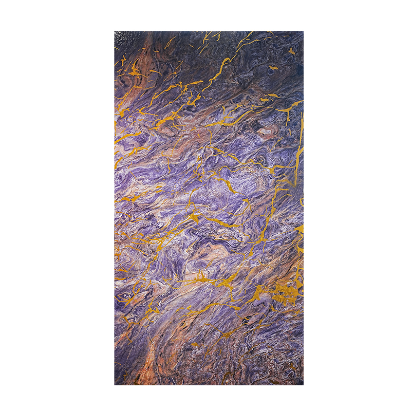 Opulent Amethyst & Gold UV Coated Panel