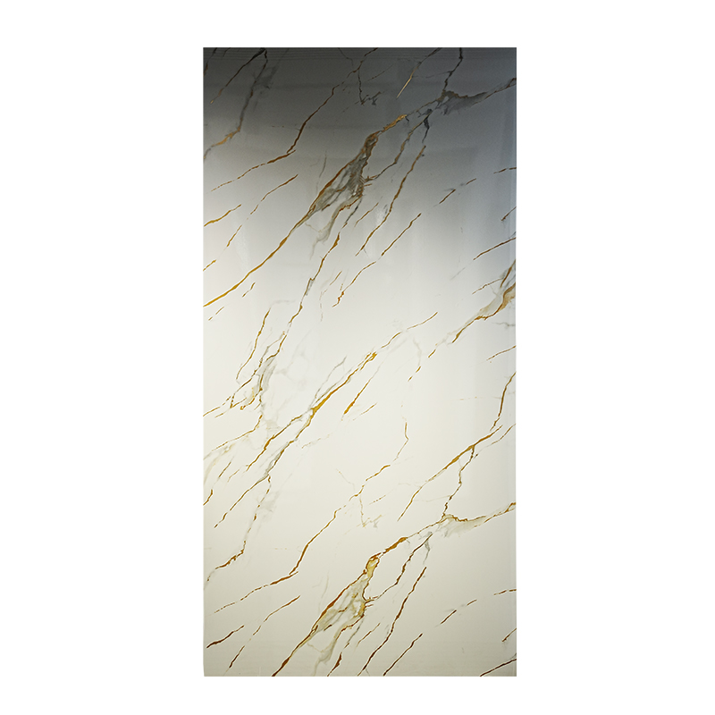 Luxurious Gold-Veined UV Coated Panel for Elegant Interior Accents