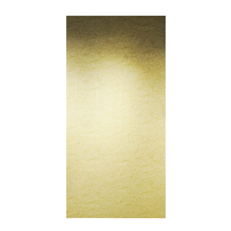 Golden UV-Coated Marble-Effect Panel for Interiors
