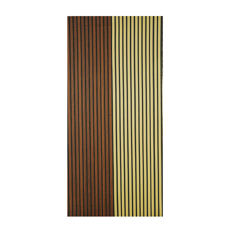 Elegant Dual-Tone Striped PVC Wood Veneer for Modern Interiors