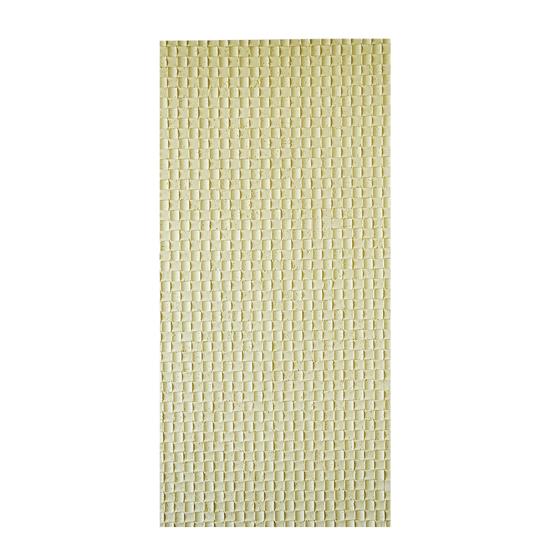 Warm Beige Grid-Textured PVC Wood Veneer for Modern Interiors
