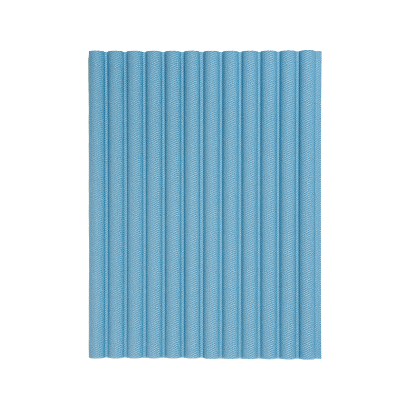 Elegant Light-blue Vertical Grain WPC Panel for Modern Interiors​