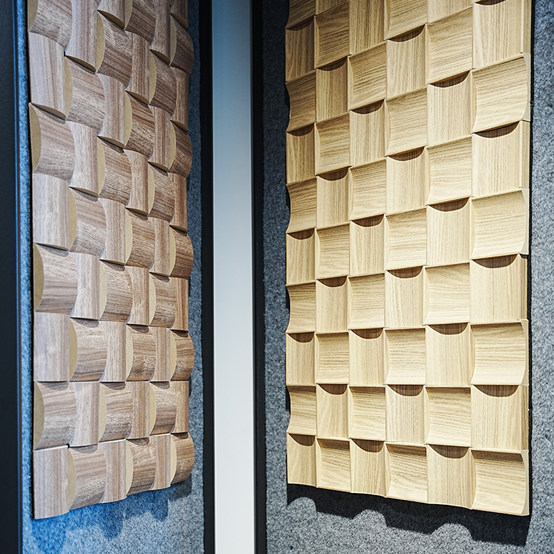 Elegant Geometric Wood Acoustic Panels for Home Decor