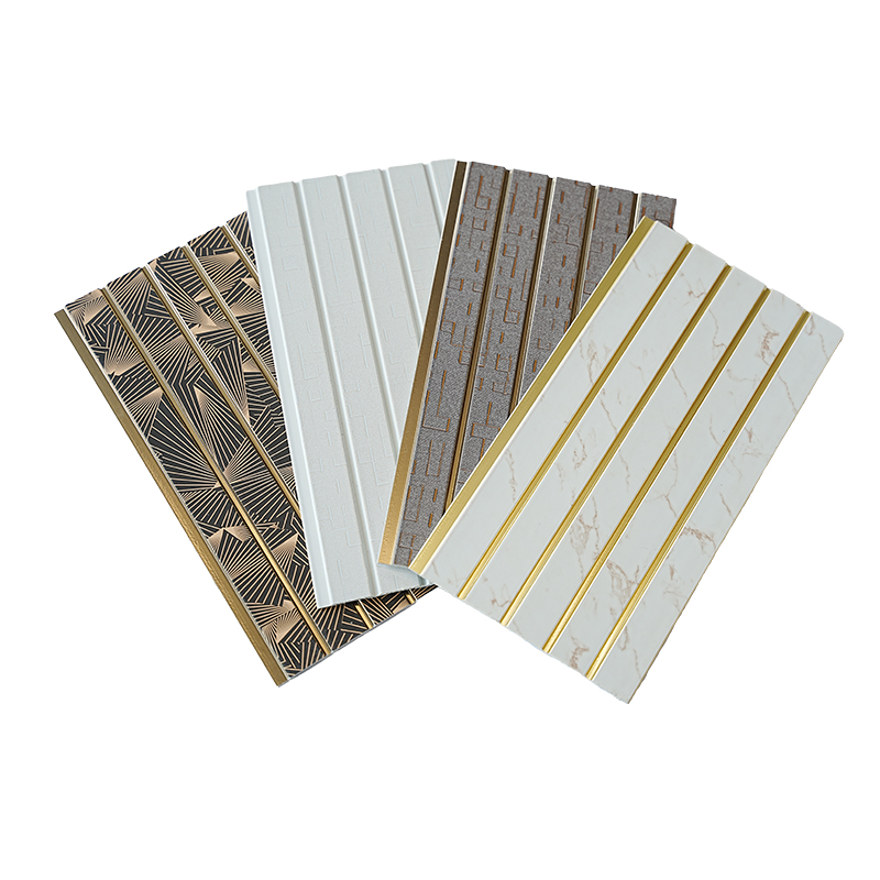 Luxury Modern Geometric Gold Marble PS Wall Panel