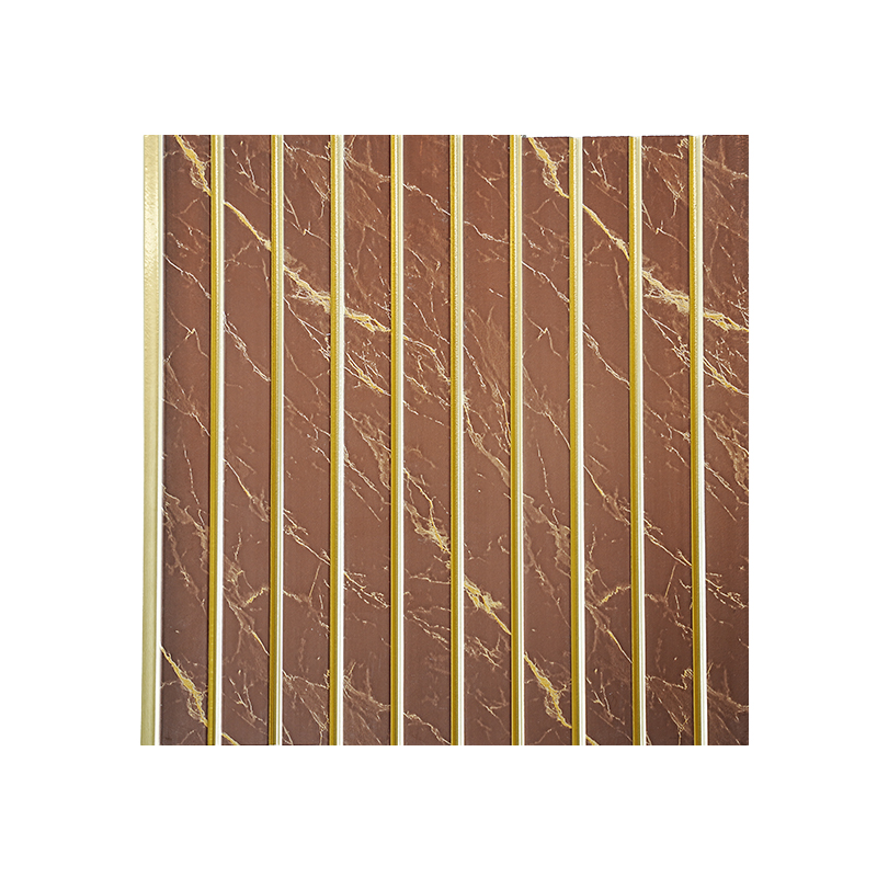 Luxurious Brown & Gold Veined Marble-effect Decorative PS Wall Panel