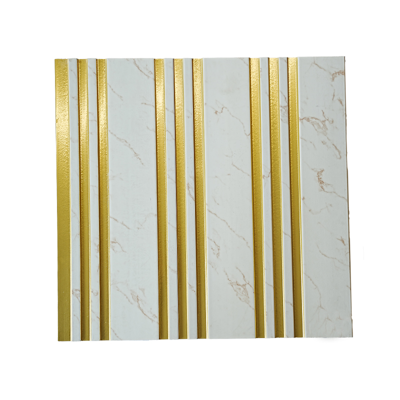 Modern Glamour Golden Vertical Details PS Wall Panel