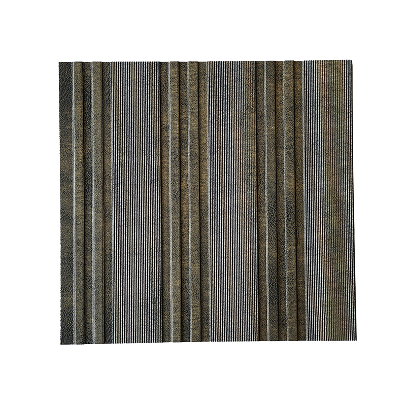 Elegant Textured Brown Striped PS Wall Panel for Modern Interiors