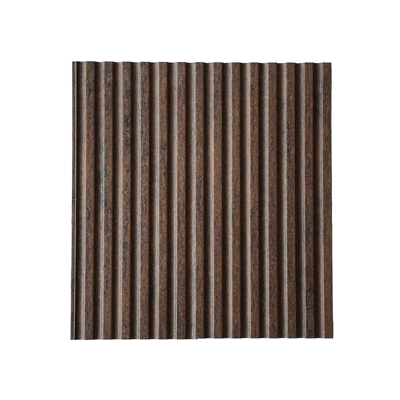 Warm Textured Brown PS Wall Panel for Cozy Spaces