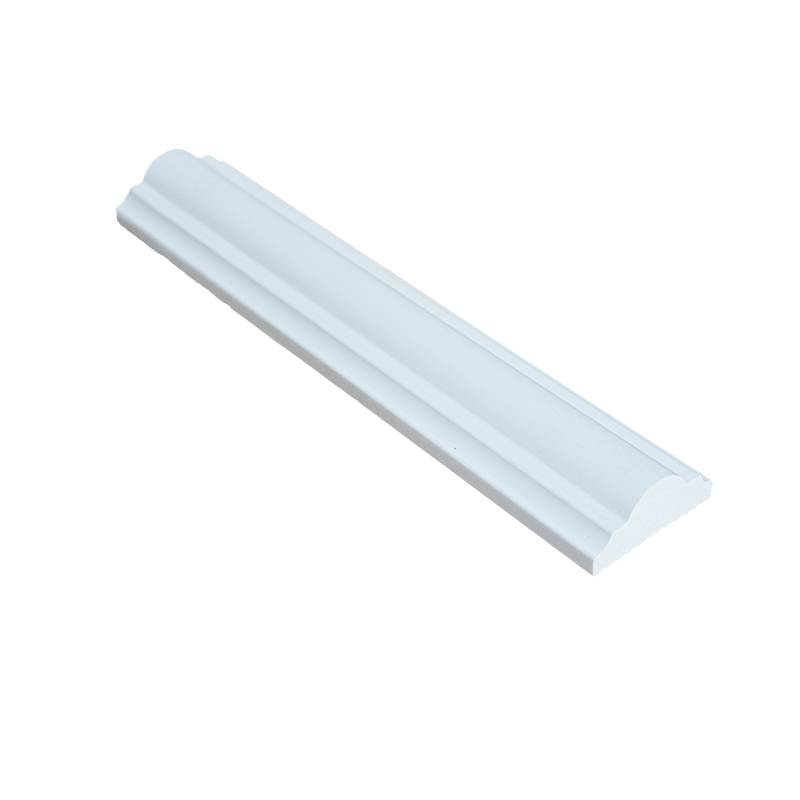 Sleek Smooth-Textured Modern White PS Skirting