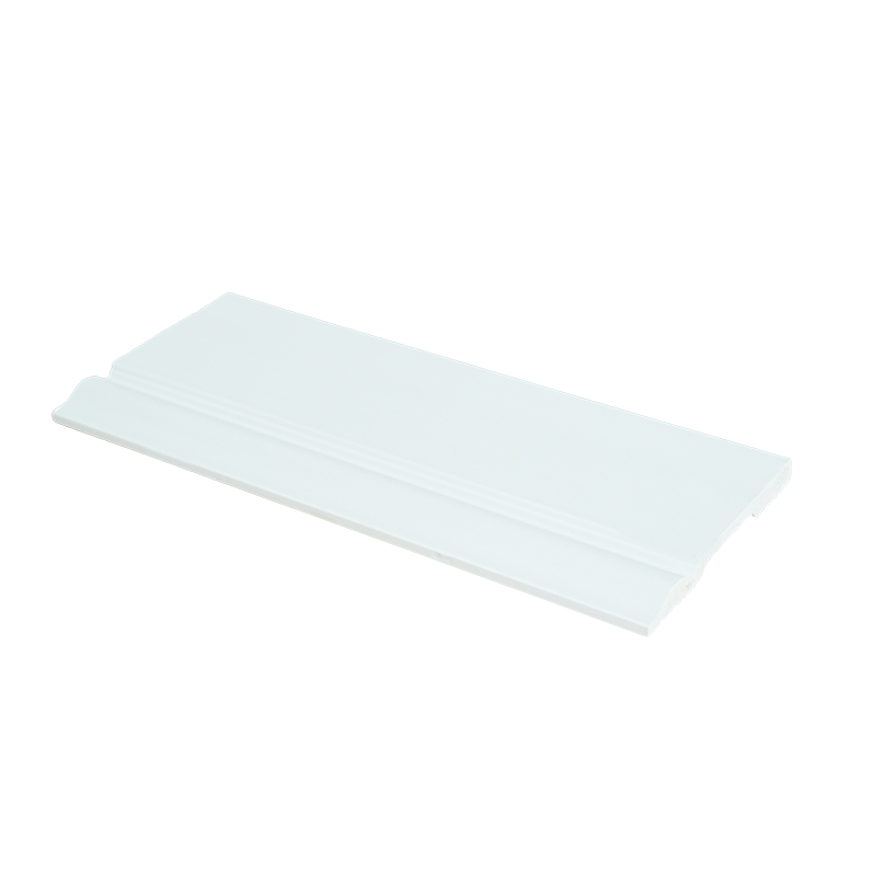 Sleek Modern Elegant Groove Design White PS Skirting